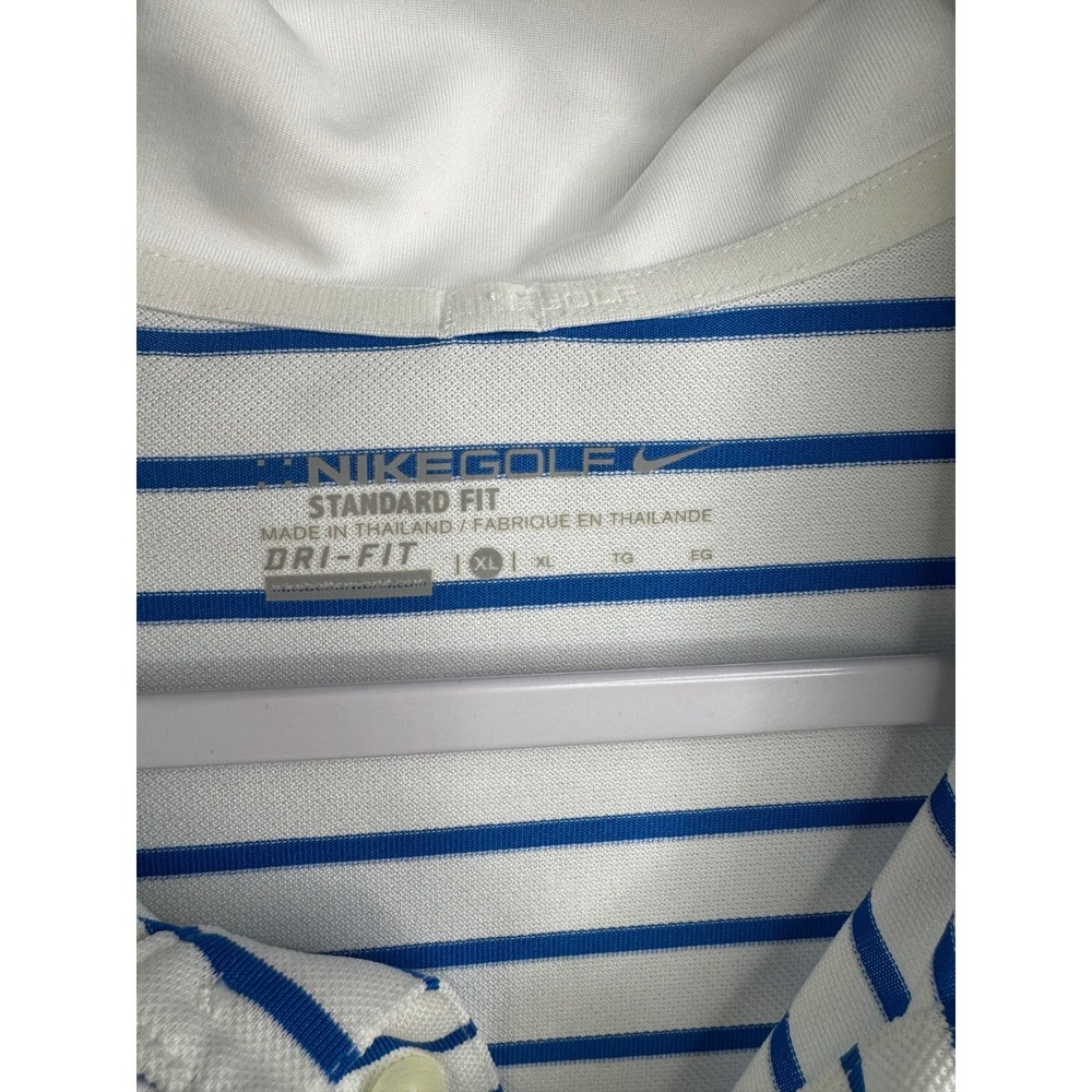 Nike Golf Mens Dri-FIT Striped Polo Shirt Blue White 725531-435 XL - Picture 3 of 8